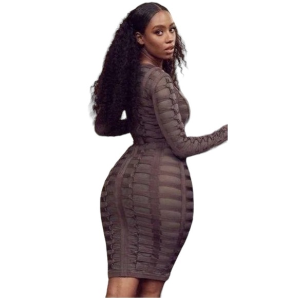 House of CB Charcoal Lola Bandage Dress - Picture 1 of 14